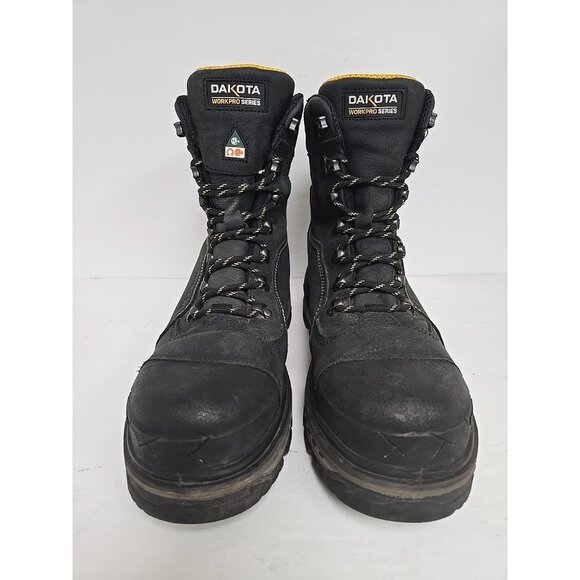 DAKOTA Men's 8" 8516 Composite Toe Comp Plate HD3 WP Work Boots Black Size 12M - Picture 7 of 9